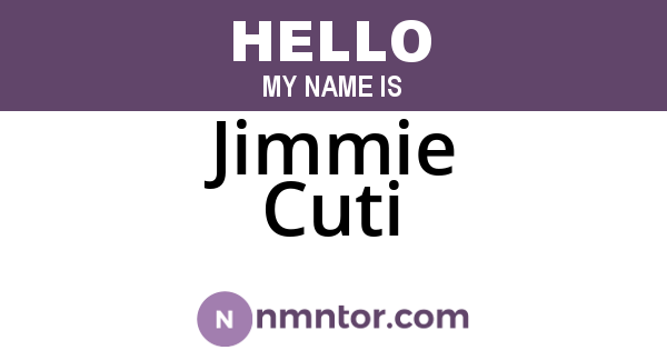 Jimmie Cuti