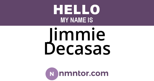 Jimmie Decasas