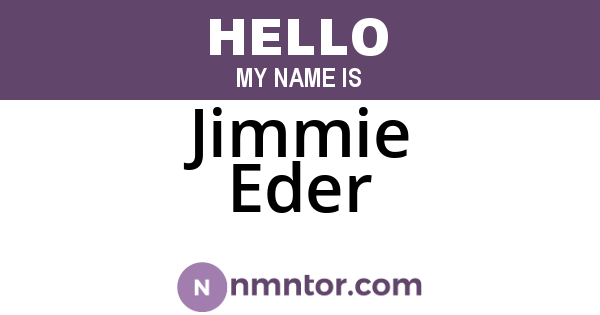 Jimmie Eder