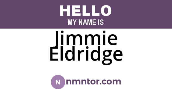 Jimmie Eldridge