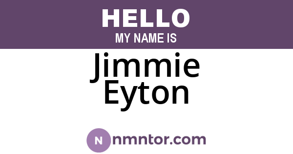 Jimmie Eyton