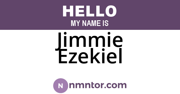 Jimmie Ezekiel