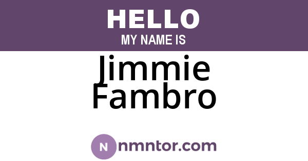 Jimmie Fambro