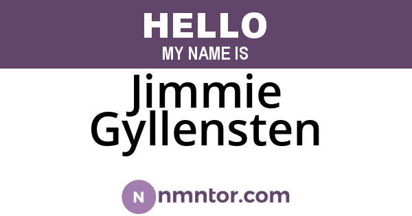 Jimmie Gyllensten