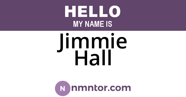 Jimmie Hall