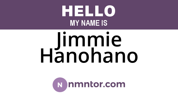 Jimmie Hanohano