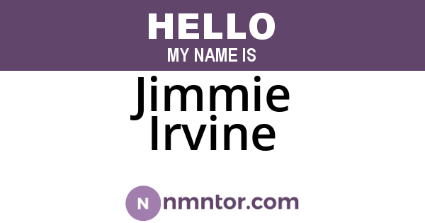 Jimmie Irvine