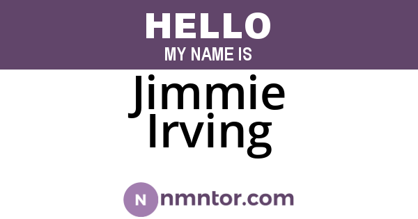 Jimmie Irving