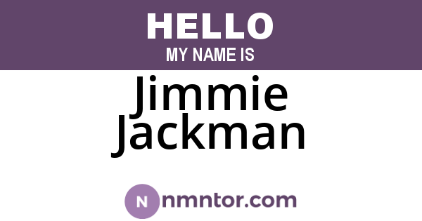 Jimmie Jackman