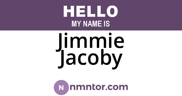 Jimmie Jacoby