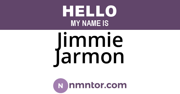 Jimmie Jarmon