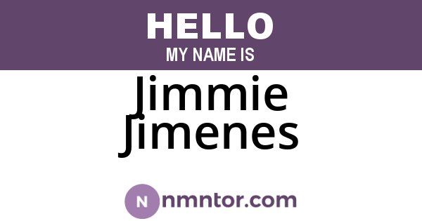 Jimmie Jimenes