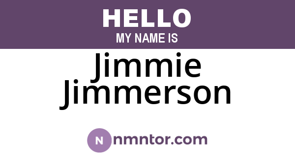 Jimmie Jimmerson