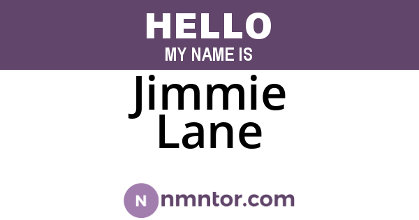 Jimmie Lane