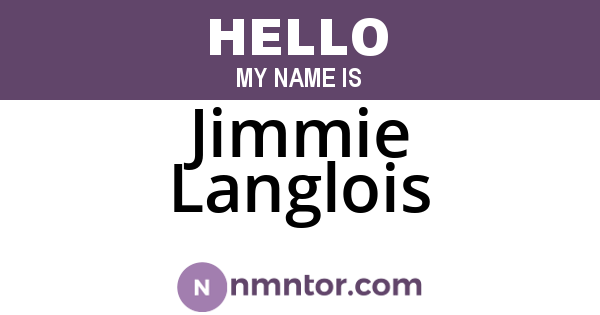 Jimmie Langlois
