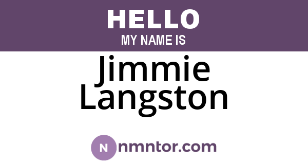 Jimmie Langston