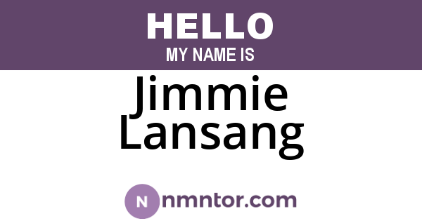 Jimmie Lansang