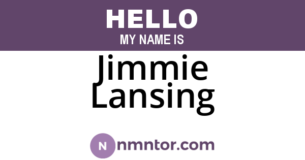 Jimmie Lansing