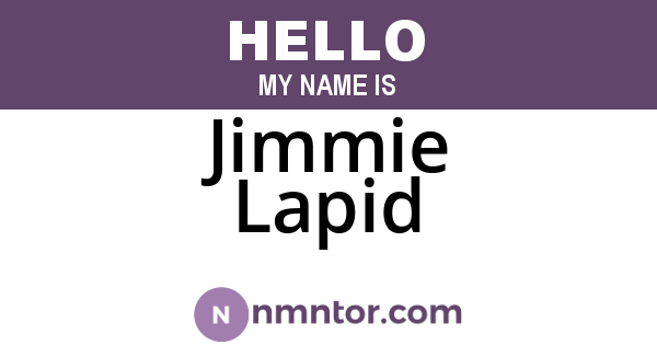Jimmie Lapid