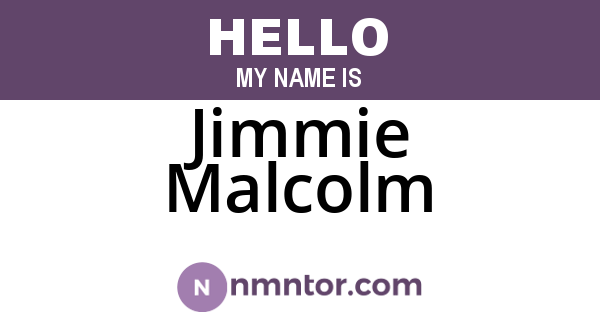 Jimmie Malcolm