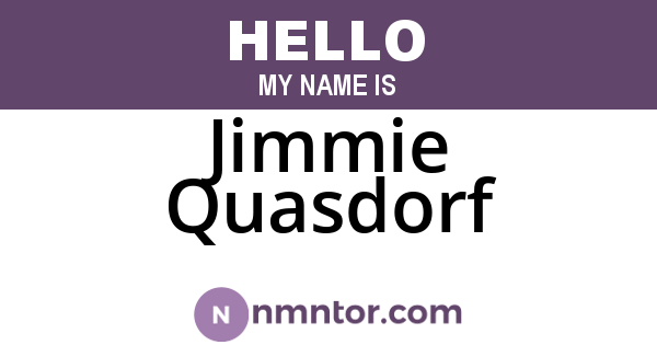 Jimmie Quasdorf