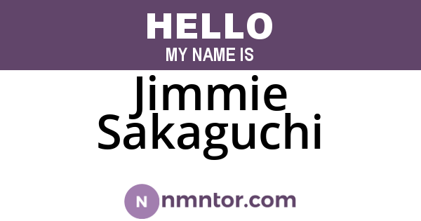 Jimmie Sakaguchi