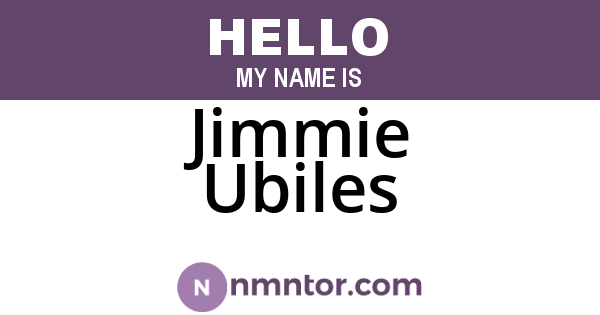 Jimmie Ubiles
