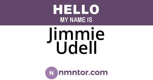 Jimmie Udell