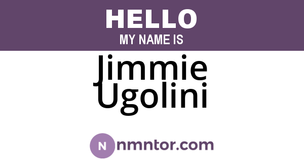 Jimmie Ugolini