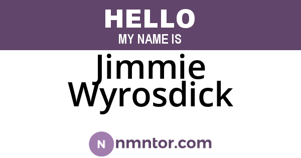 Jimmie Wyrosdick