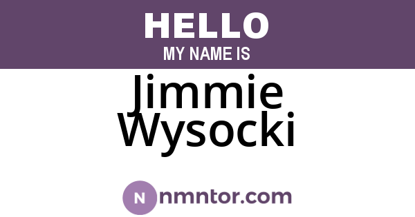 Jimmie Wysocki