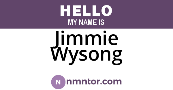 Jimmie Wysong