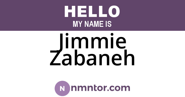 Jimmie Zabaneh