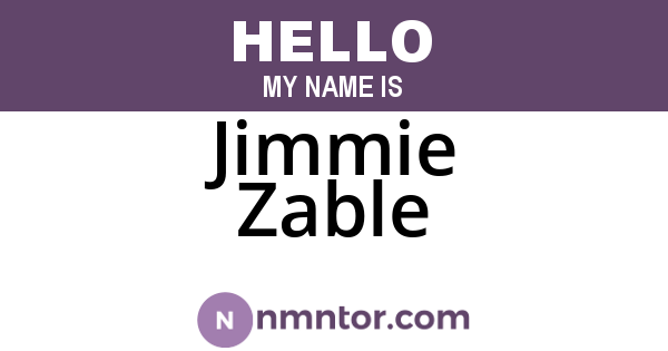 Jimmie Zable