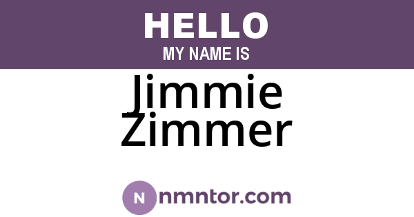 Jimmie Zimmer