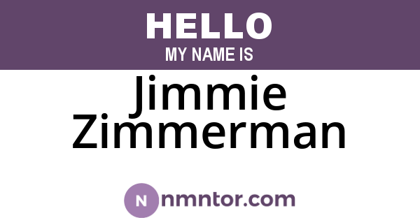 Jimmie Zimmerman