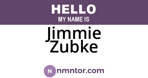 Jimmie Zubke
