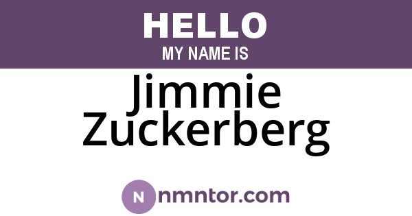 Jimmie Zuckerberg