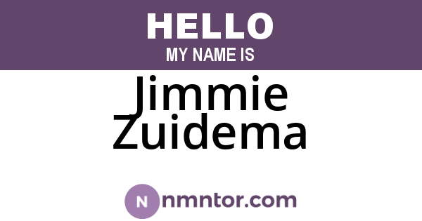 Jimmie Zuidema