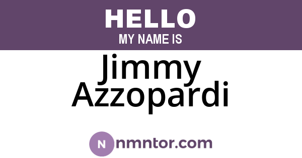 Jimmy Azzopardi