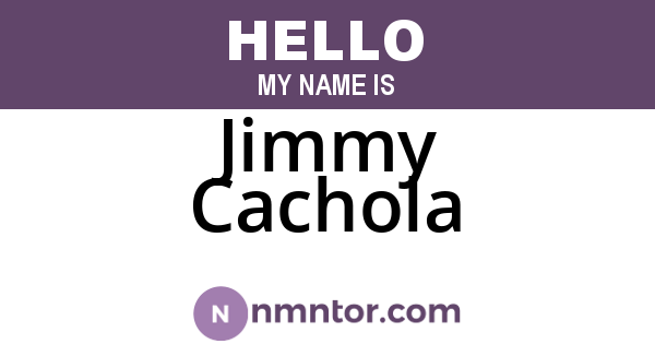 Jimmy Cachola