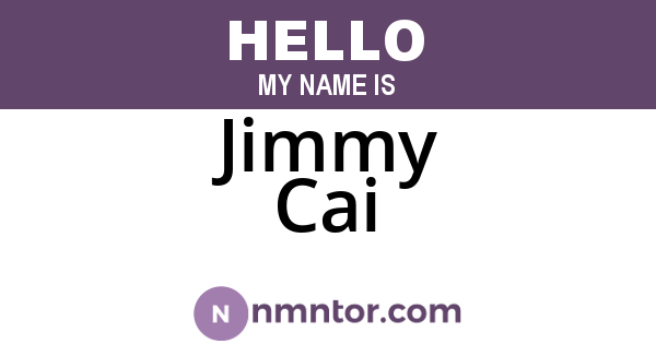 Jimmy Cai