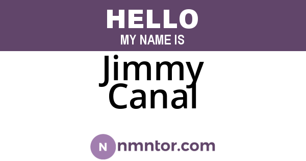 Jimmy Canal