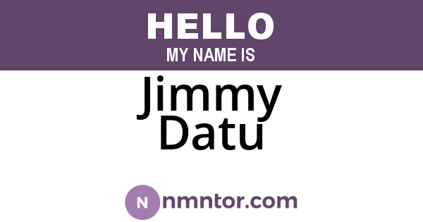 Jimmy Datu