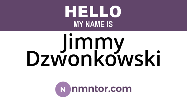 Jimmy Dzwonkowski