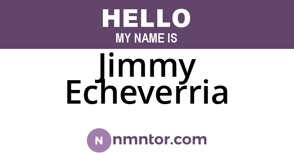 Jimmy Echeverria
