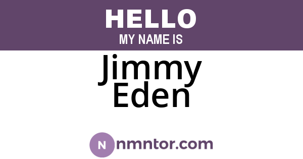 Jimmy Eden