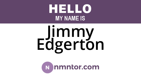 Jimmy Edgerton
