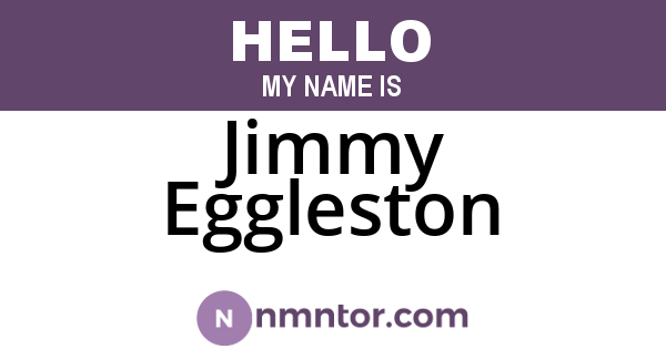 Jimmy Eggleston