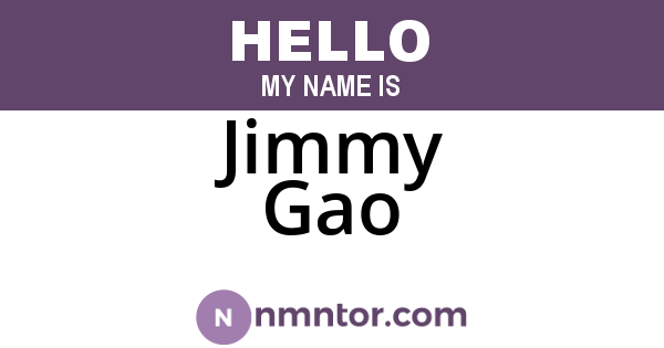 Jimmy Gao